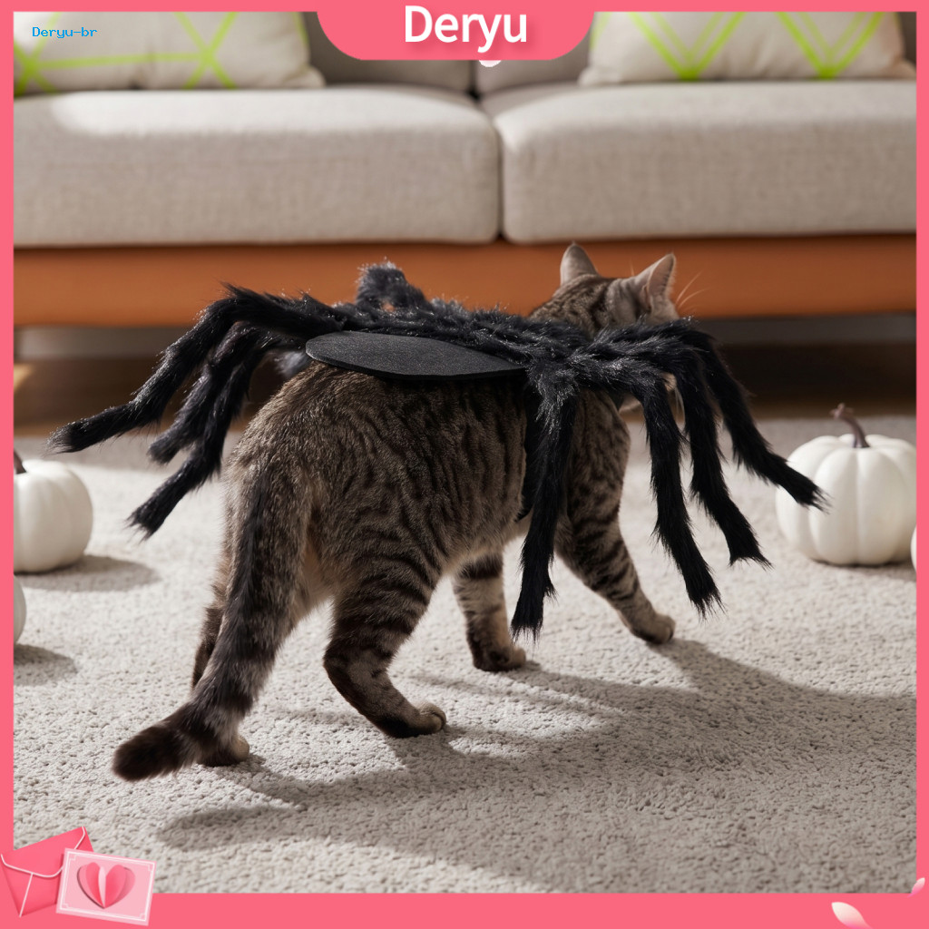 Holiday Party Accessories Halloween Pet Costume Spider for Small Dogs and Cats Adjustable Straps Cute Cat Cosplay Outfit