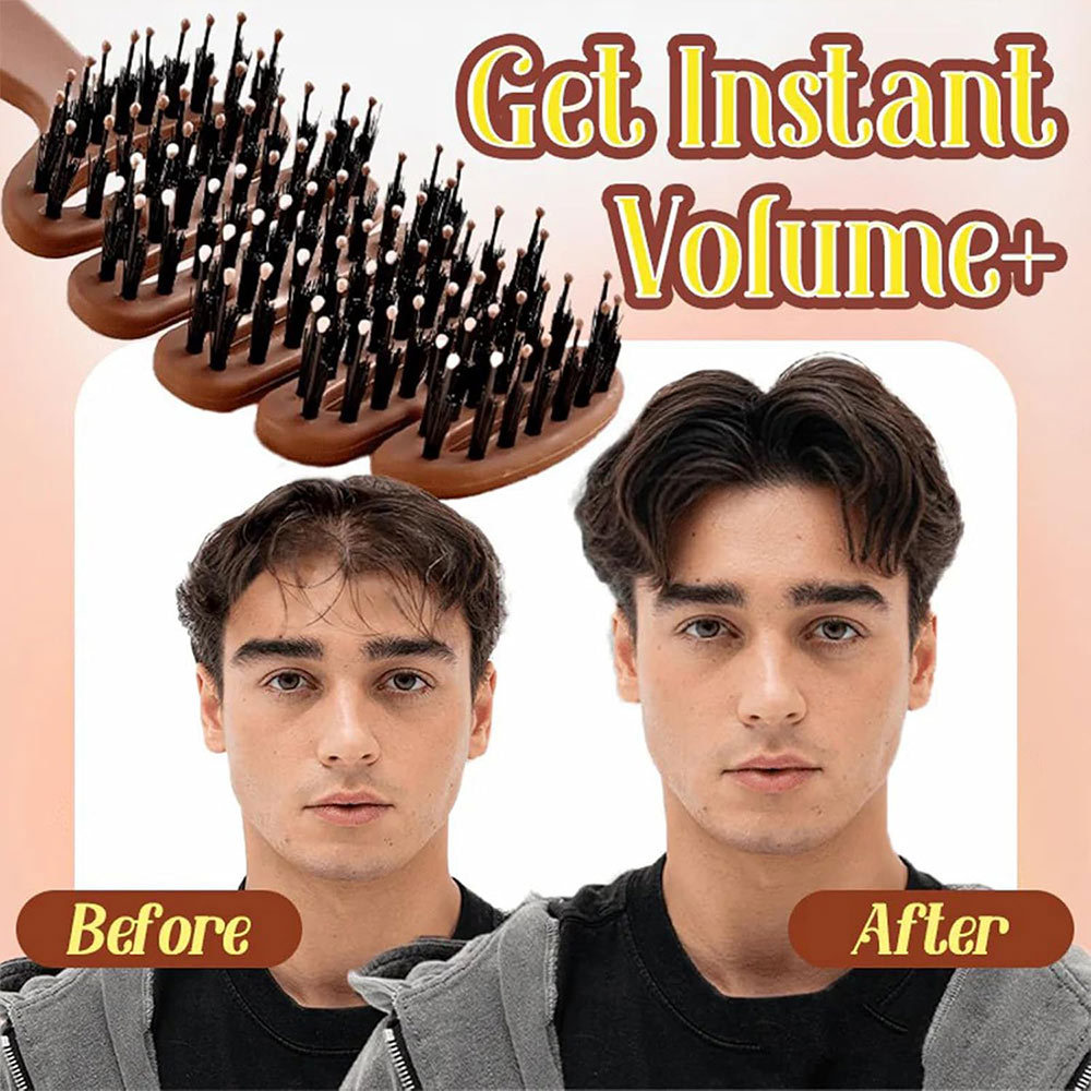 Anti-Static Boar Bristle Comb Pine-Shaped Hair Styling For Massage Soft And Smooth Scalp Care