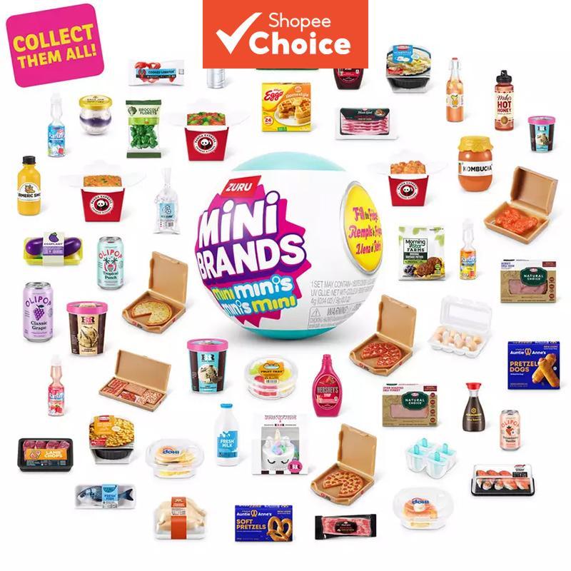 Mini Brands Fill The Fridge Minis Série 1 da ZURU, Brinquedo Colecionável, Caixa Surpresa, Miniatura de Réplica,