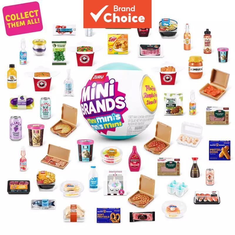 Mini Brands Fill The Fridge Minis Série 1 da ZURU, Brinquedo Colecionável, Pacote Surpresa, Réplica Miniatura,