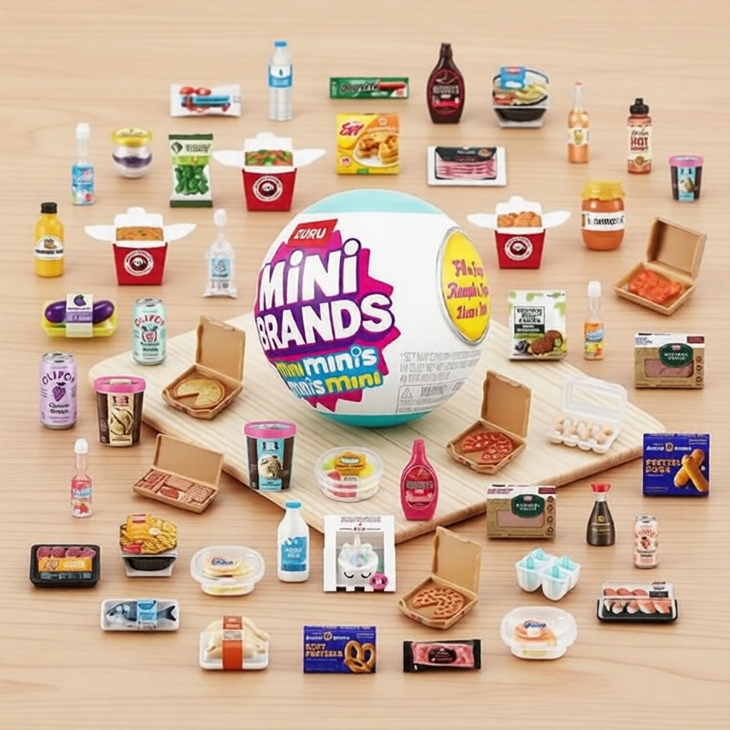 Mini Brands Fill The Fridge Série 1 Mini Minis da ZURU - 1 Cápsula, Miniatura Surpresa de Colecionável