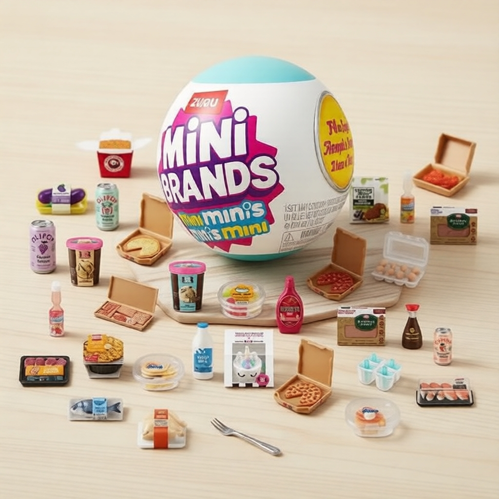 Mini Brands Fill The Fridge Minis Série 1 da ZURU, Miniaturas Colecionáveis Surpreendentes, Pacote para