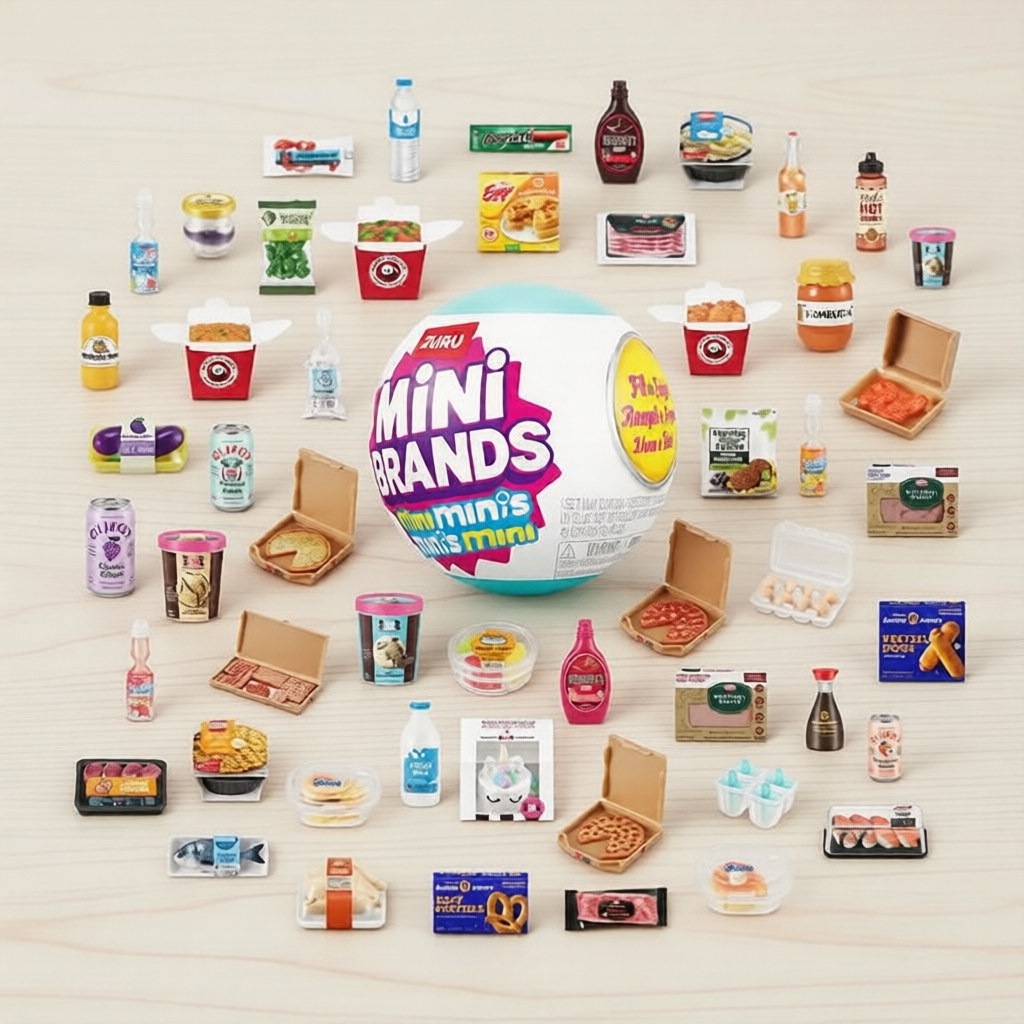 Miniaturas colecionáveis surpresa Mini Brands Minis Fill The Fridge Série 1 - 1 cápsula