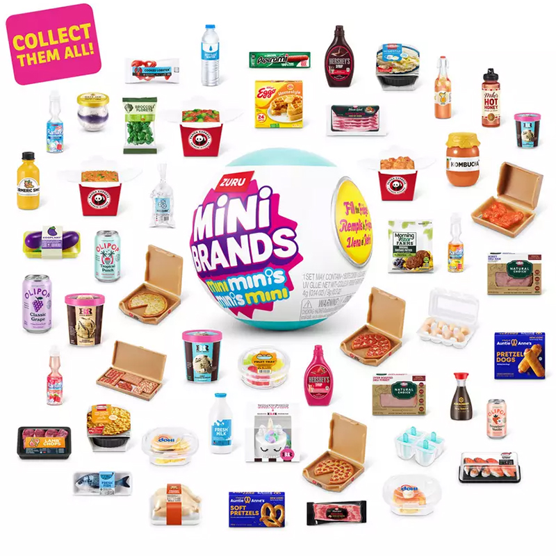 Mini Brands Fill The Fridge Minis Série 1 da ZURU, Brinquedo Colecionável, Kit Surpresa, Miniatura, Colecionadores