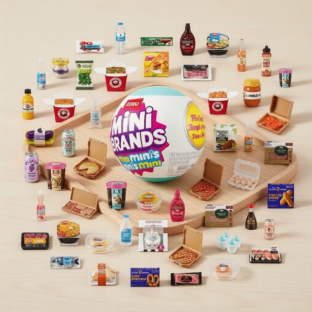 ZURU Mini Brands Fill The Fridge Mini Minis Série 1, Cápsula de Brinquedo Colecionável Surpresa, 1-Pack Réplicas