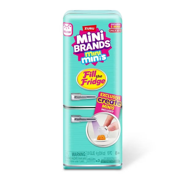 Brinquedo Playset Mini Geladeira, Mini Brands Fill the Fridge Playset, ZURU
