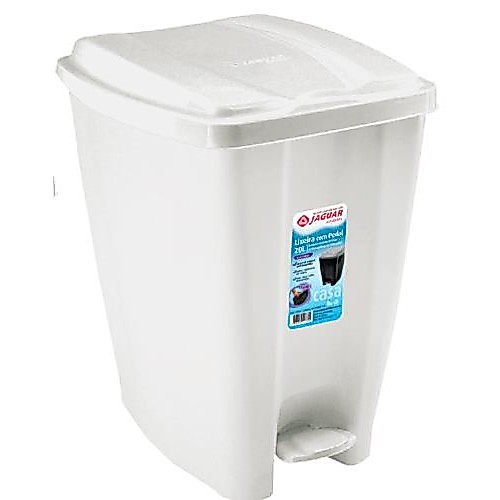 LIXEIRA COM PEDAL 40 LTS - BRANCA