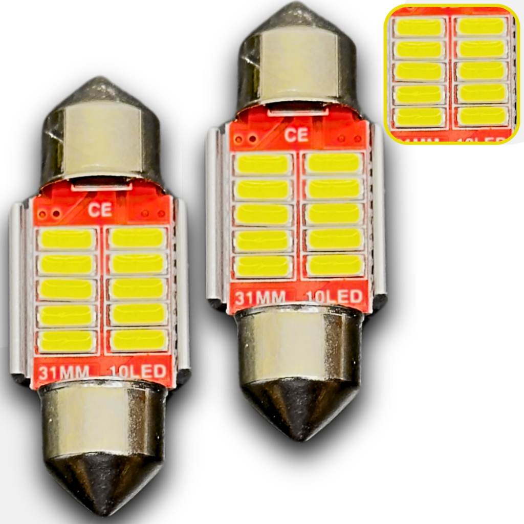 Led Torpedo Canbus Canceller 6000K 10W 3030 31Mm 1 Par