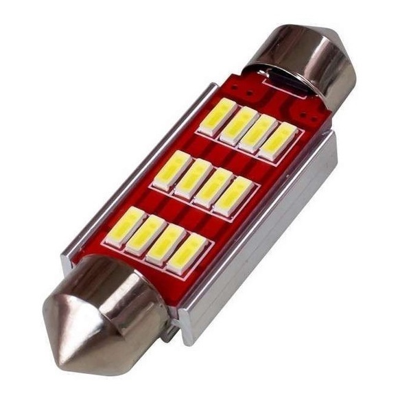 Par Lâmpada Led teto Torpedo Canbus Canceller Teto Branco 31MM 36MM 39MM 41MM