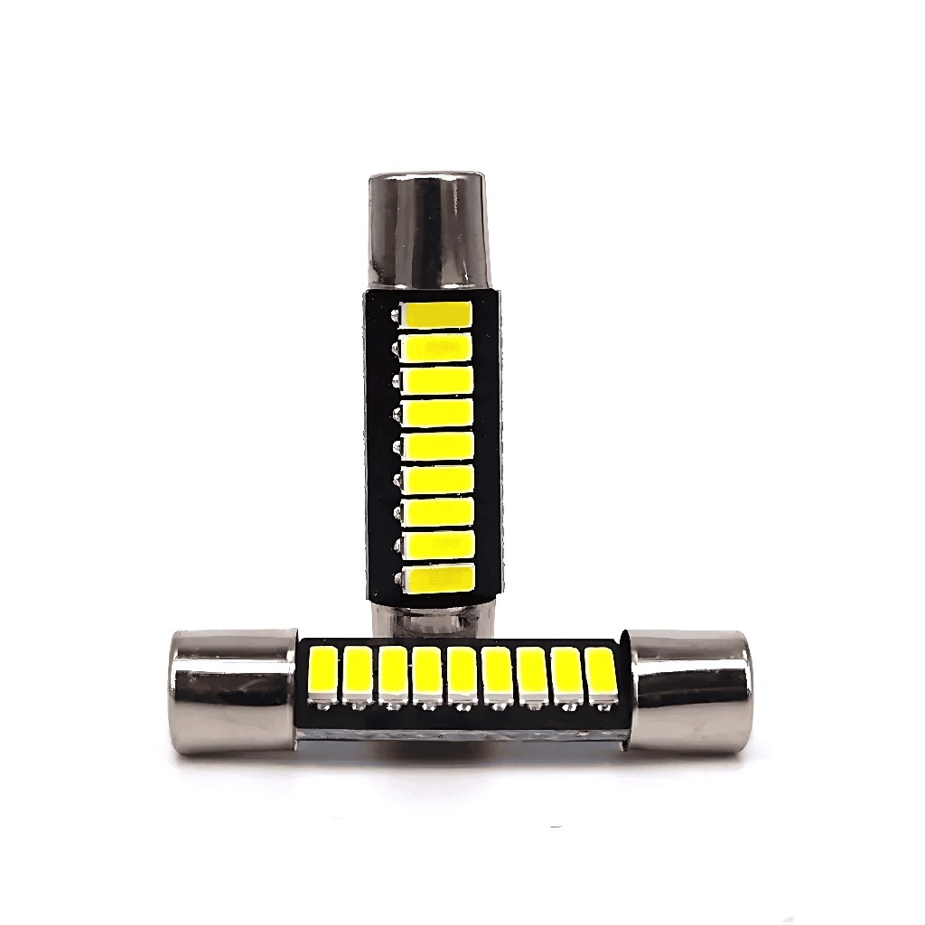 2/4 x Lâmpada LED Torpedo Cambus 29mm ou 31mm 9 LEDs Branco Luz de Placa Teto 12V Canceller Canbus