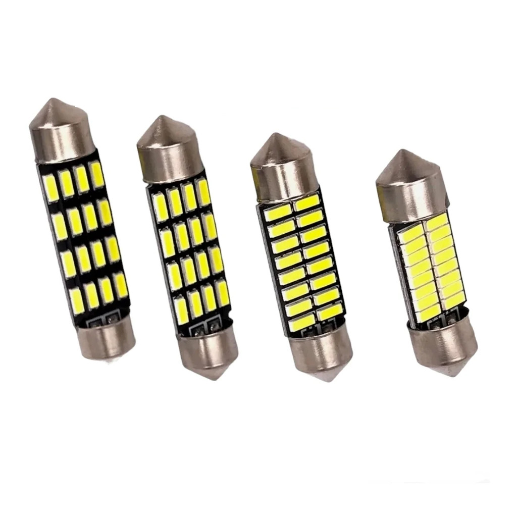 KIT TRÊS LÂMPADAS TORPEDO CANBUS 31mm; 36mm; 39mm  E 41mm