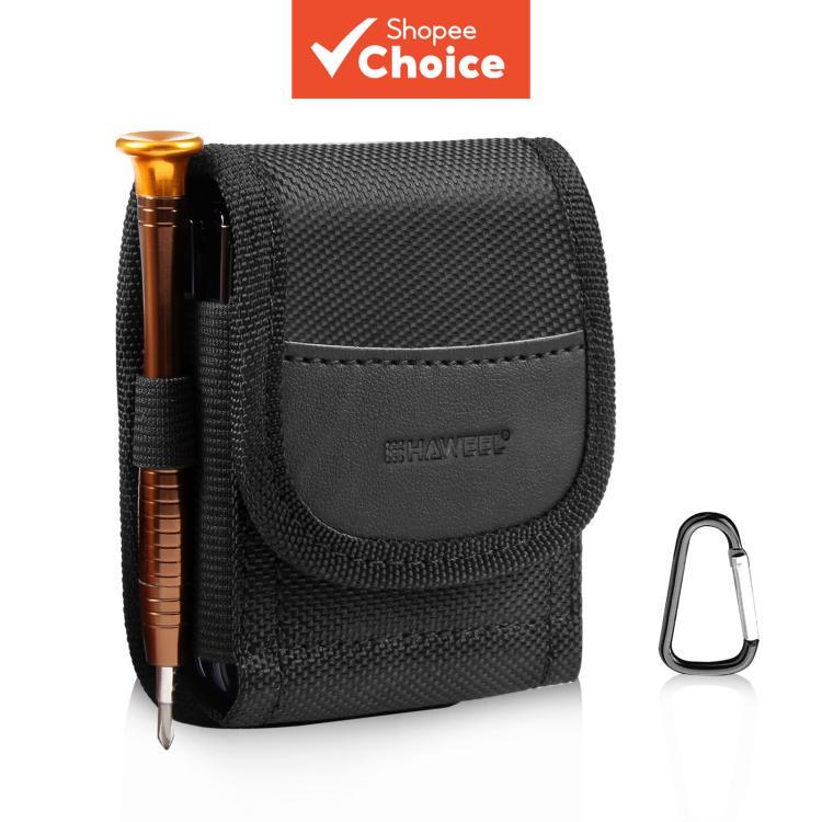 Haweel Flip Phone Nylon Belt Clip Bolsa De Transporte Para Smartphones (Preto)