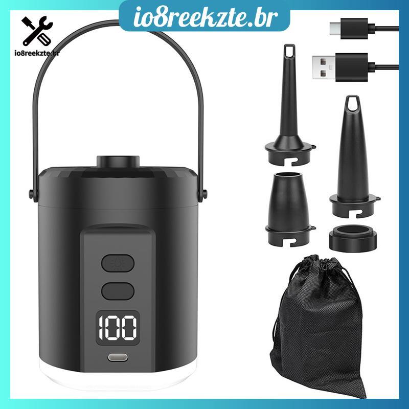 Bomba De Ar Portátil Para Acampamento , Com Luz LED E Display De Energia Digital Usada Inflação Deflação De Almofadas
