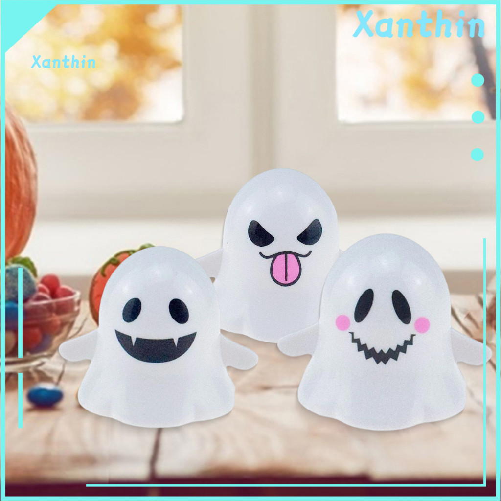 Clockwork Ghost Toy 3pcs Halloween Wind-up Toys for Kids – Spooky Cartoon Walking Ghosts Spring Mini White Figures Per
