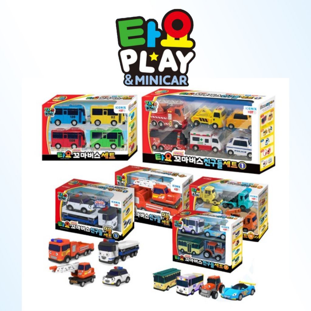 [TAYO] Conjunto Especial De Mini Carro 17 Tipos/Brinquedo De Veículo De Ônibus Pequeno/De Personagens De E Infantil/Pers