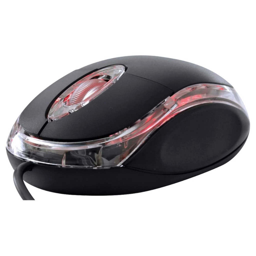 Mouse USB Óptico Mini com LED Vermelho com Fio para PC Notebook DVR Vinik 800DPI