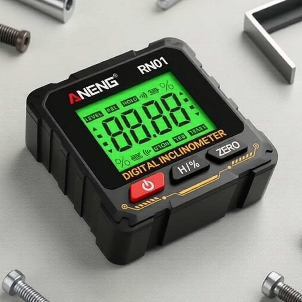 ANENG RN01 Transferidor digital mini inteligente 360°, medidor de ângulo inclinômetro com base magnética para medição de