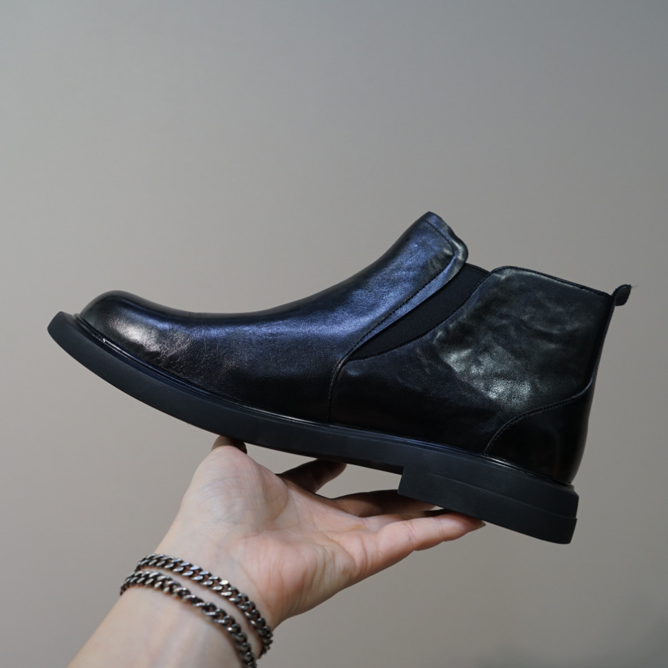 Japonês Retro preto Chelsea botas masculinas cleanfit manga botas curtas lavadas primeira camada de couro esportista bot