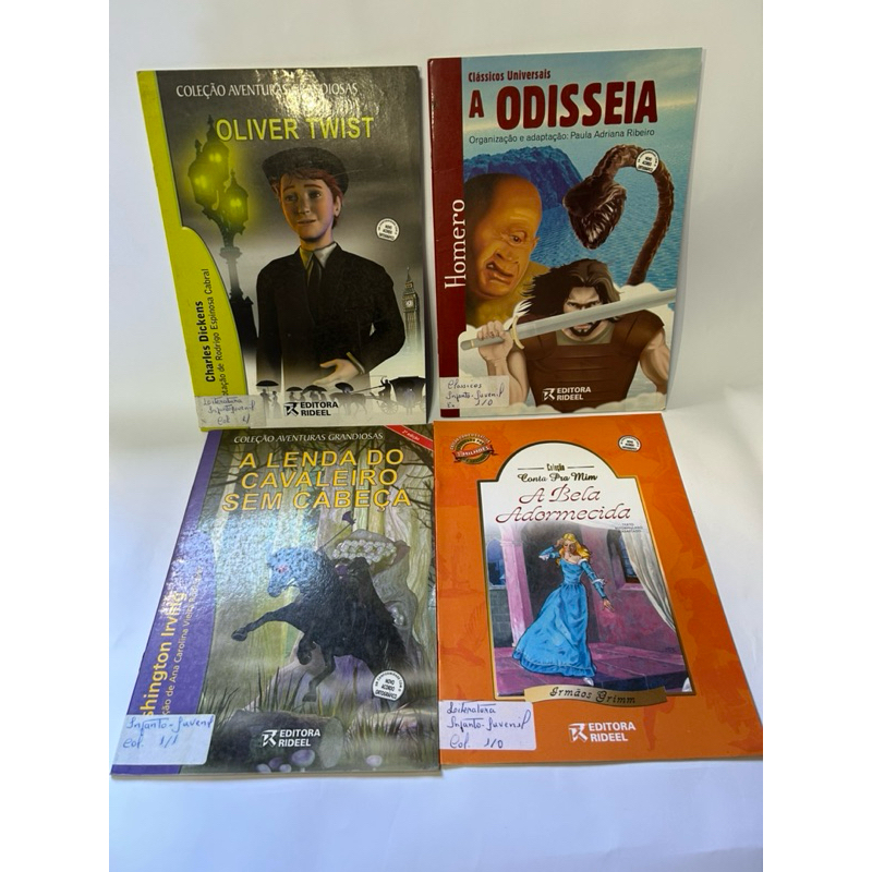 Kit de 4 livros infantis - Coleção Clássicos - Rideel