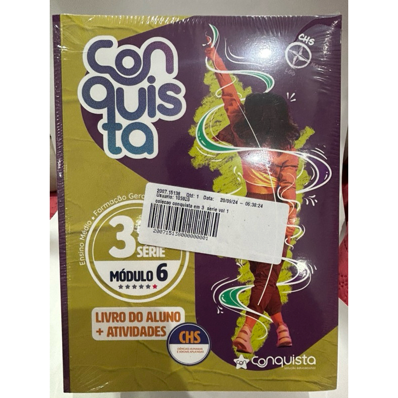 Livro Conquista 3ª Série Ensino Médio Módulos 5 e 6 Novo Lacrado Original Kit Livro do Aluno + Atividades CHS