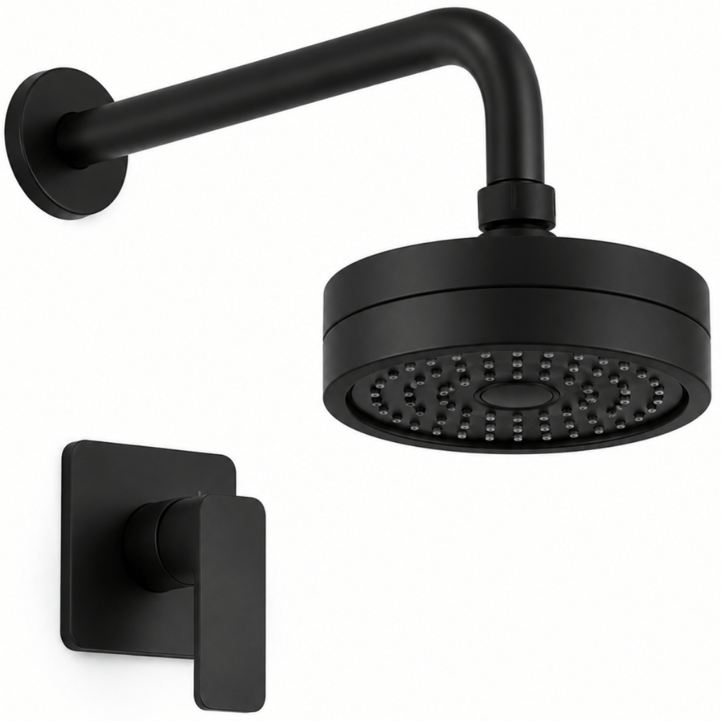 Chuveiro Ducha Fria Autolimpante e Acabamento Monocomando Docol Preto