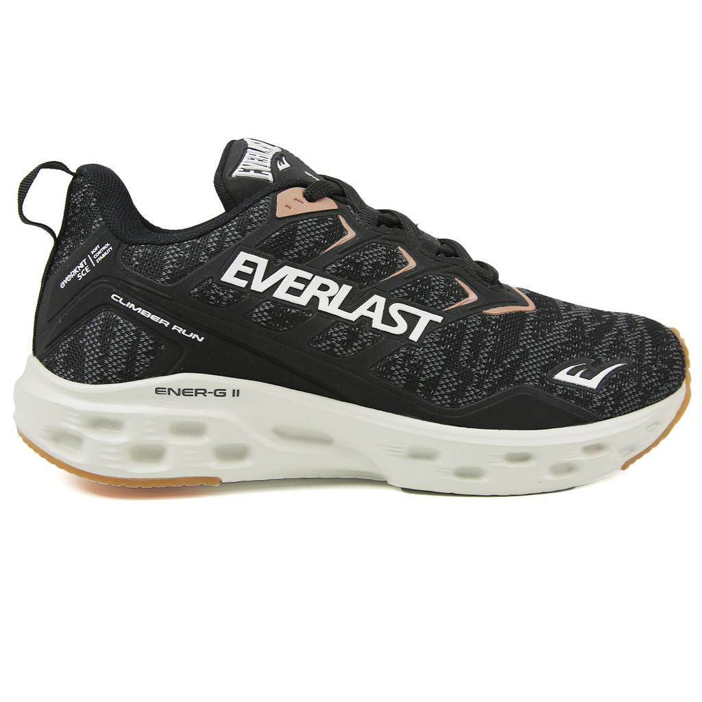 TÊNIS EVERLAST CLIMBER RUN UNI PRETO/BEGE