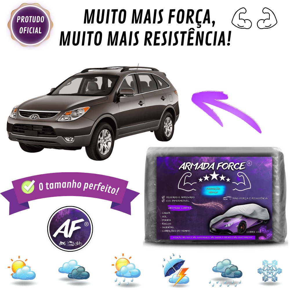 Capa Cobrir VeraCruz ARMADA FORCE Impermeável 100% Sem Forro Protege Sol Chuva Poeira Anti-UV