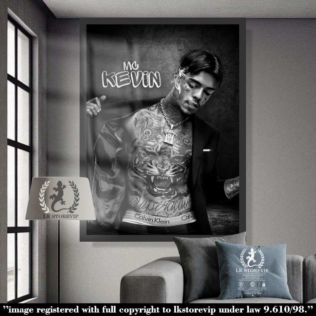 Quadro MC Kevin Homenagem Favela 60x40cm Alta Qualidade 8k Premium exclusivo