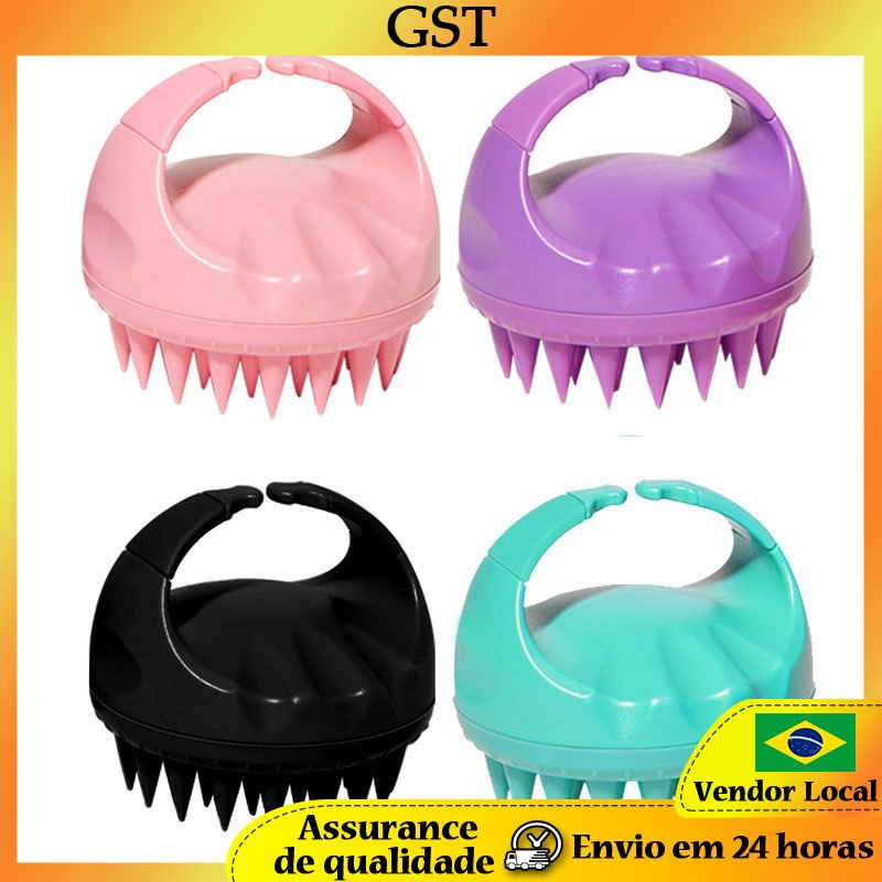 Venda quente tipo alça escova de shampoo de Silicone escova de massagem shampoo pente banho massagem ferramenta útil