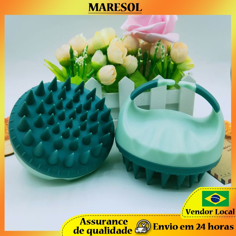 MARESOL Lidar Com Tipo Silicone Shampoo Escova Massagem Escova Shampoo Pente Banho Massagem Ferramenta Prática