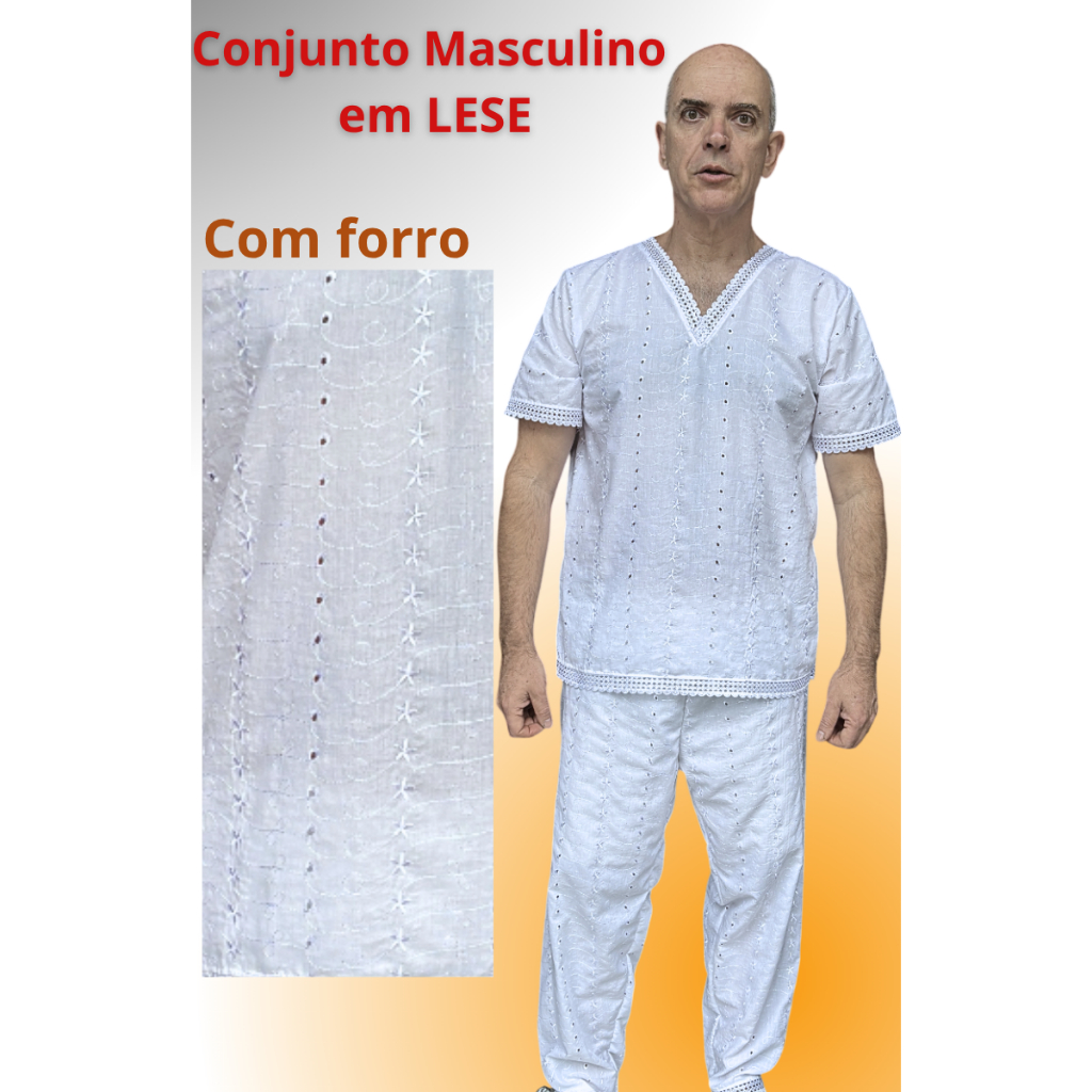 Conjunto Masculino Lese Com forro Umbanda Candomblé