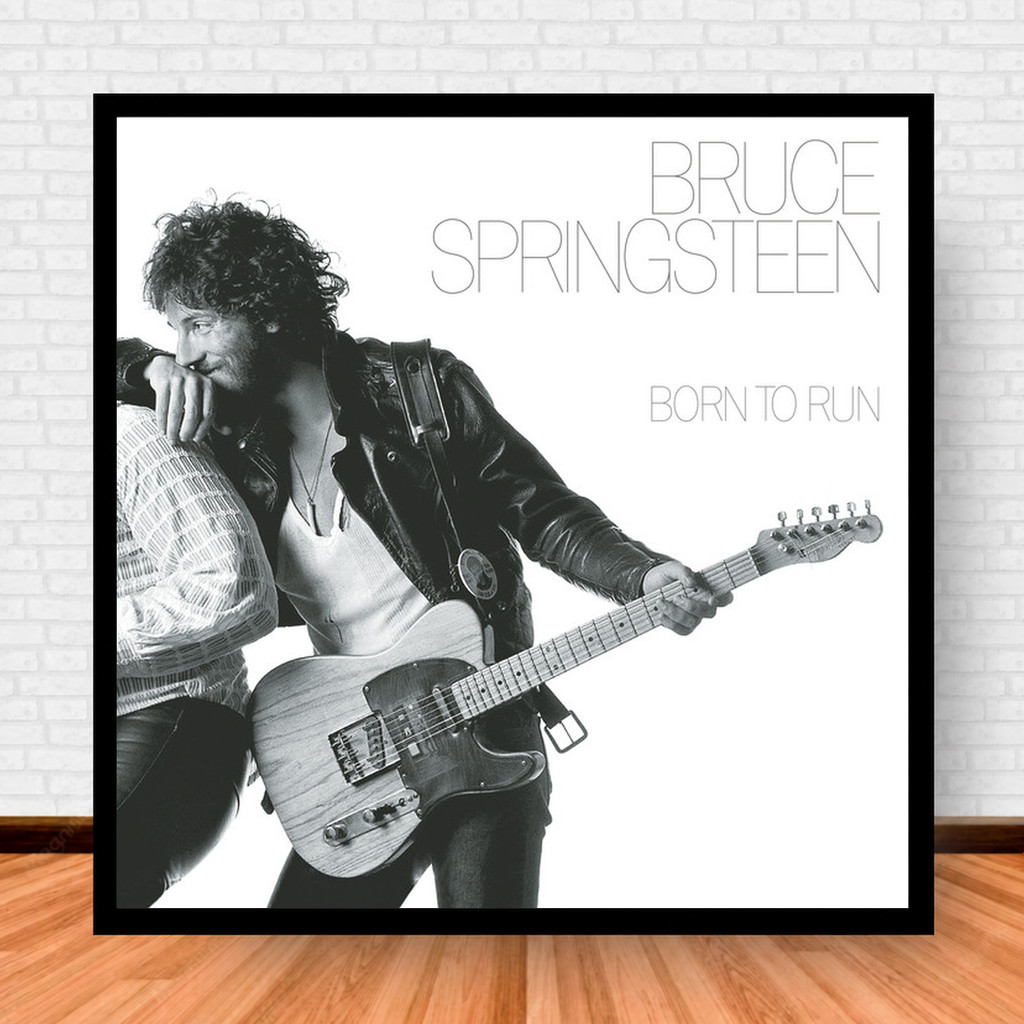 Quadro Decorativo Placa Música Álbuns Bruce Springsteen Rock com Moldura