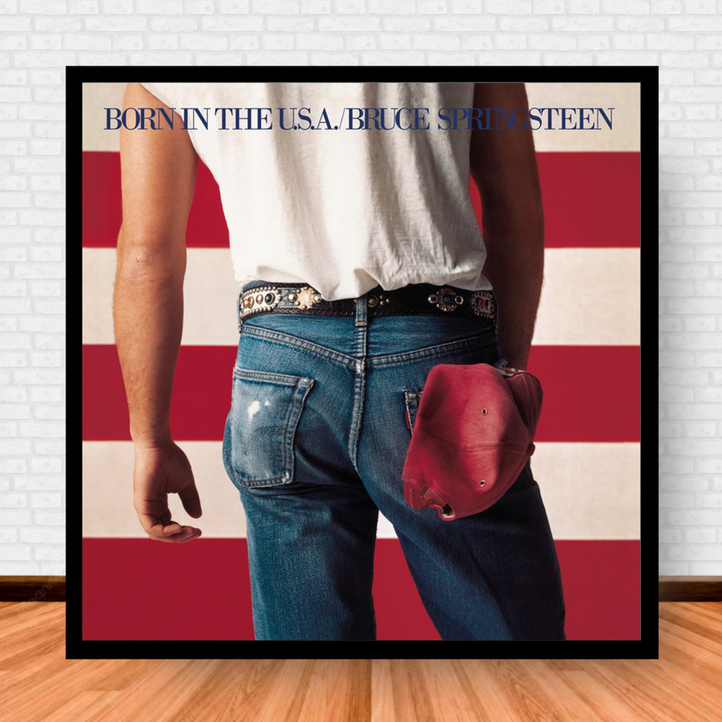 Quadro Decorativo Placa Música Álbuns Bruce Springsteen Rock com Moldura