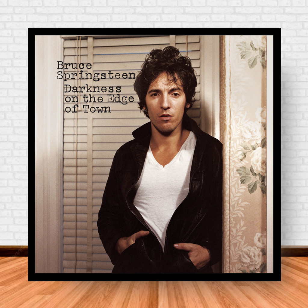 Quadro Decorativo Placa Música Álbuns Bruce Springsteen Rock com Moldura
