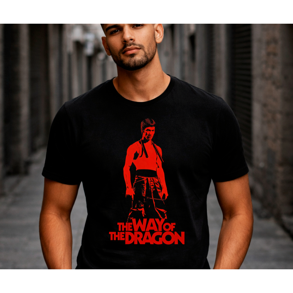 Camiseta Bruce Lee The Way of the Dragon Artes Marciais Unissex 100% Algodão
