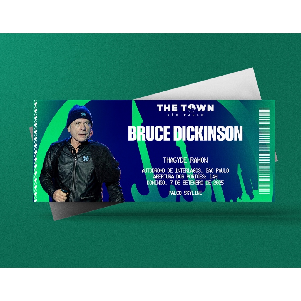Ingresso Holográfico Personalizado Bruce Dickinson - The Town 2025