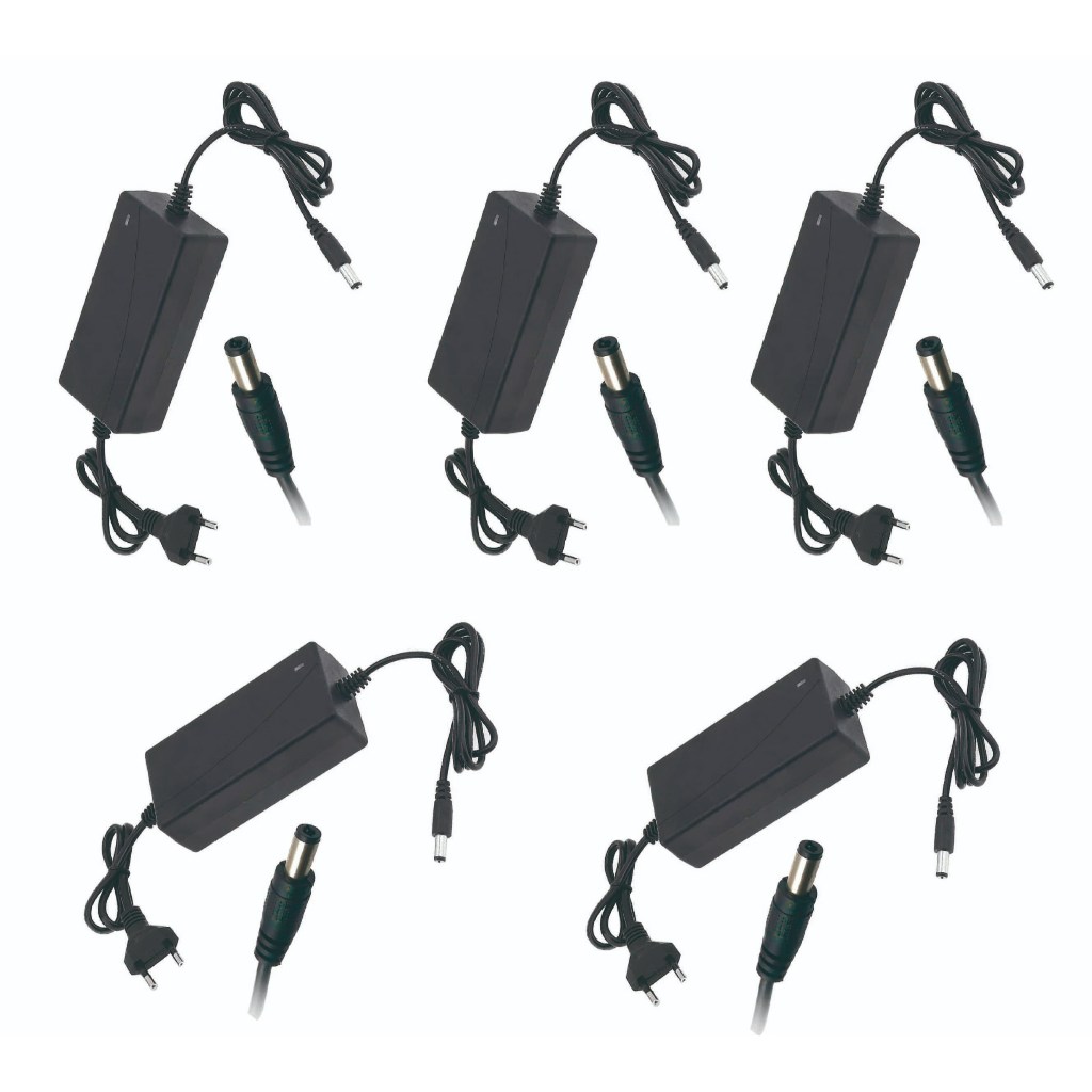 Kit 5 ou 10 Fonte 12v 5a Amperes Amperagem REAL P4 P/fita De Led 5050 2835 Cftv Ring light