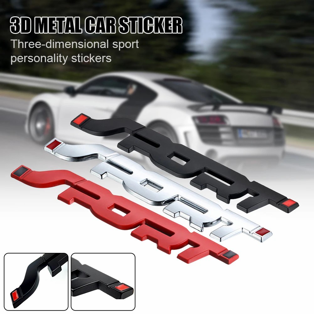 Autocolante Decorativo Universal Car Sticker/Logotipo   Metal SPORT Emblema/Acessórios De Estilo De Personalidade De Motocicleta Da Equipe De Corrida Exteriores De Carro