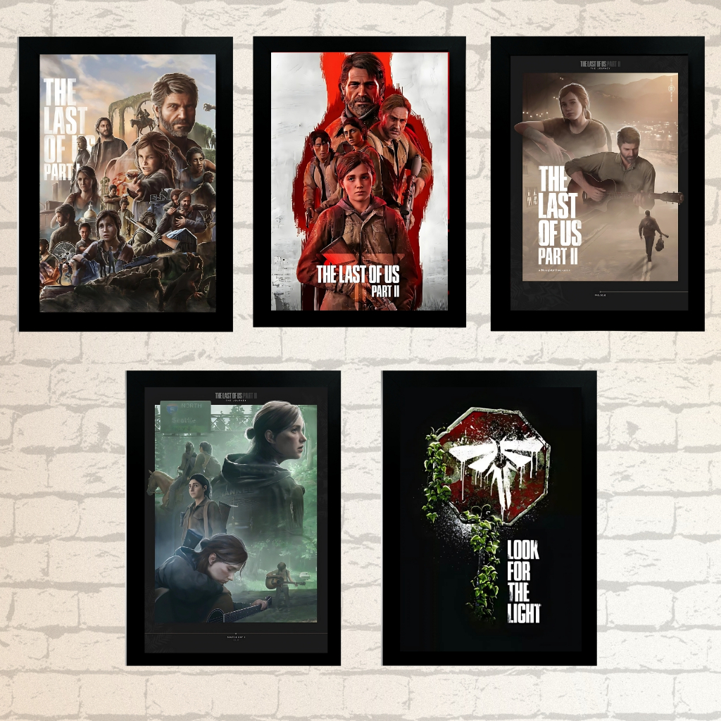 Quadro The Last Of Us Part 2 Jogos Geek Gamer Playstation Joel Ellie Poster Video Game Ps5 Ps4 Xbox