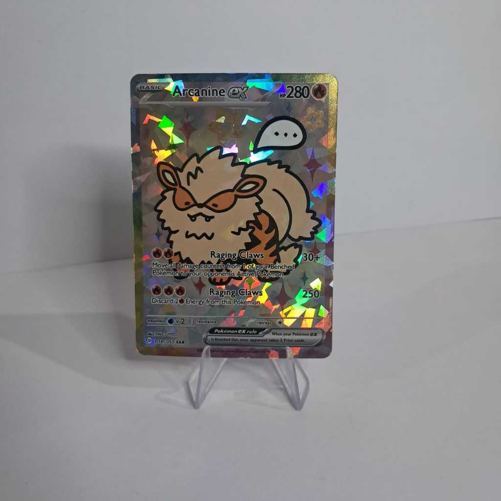 Card Pokémon -  Arcanine Cute PROXY Foil Brilhante Carta Pokémon TCG