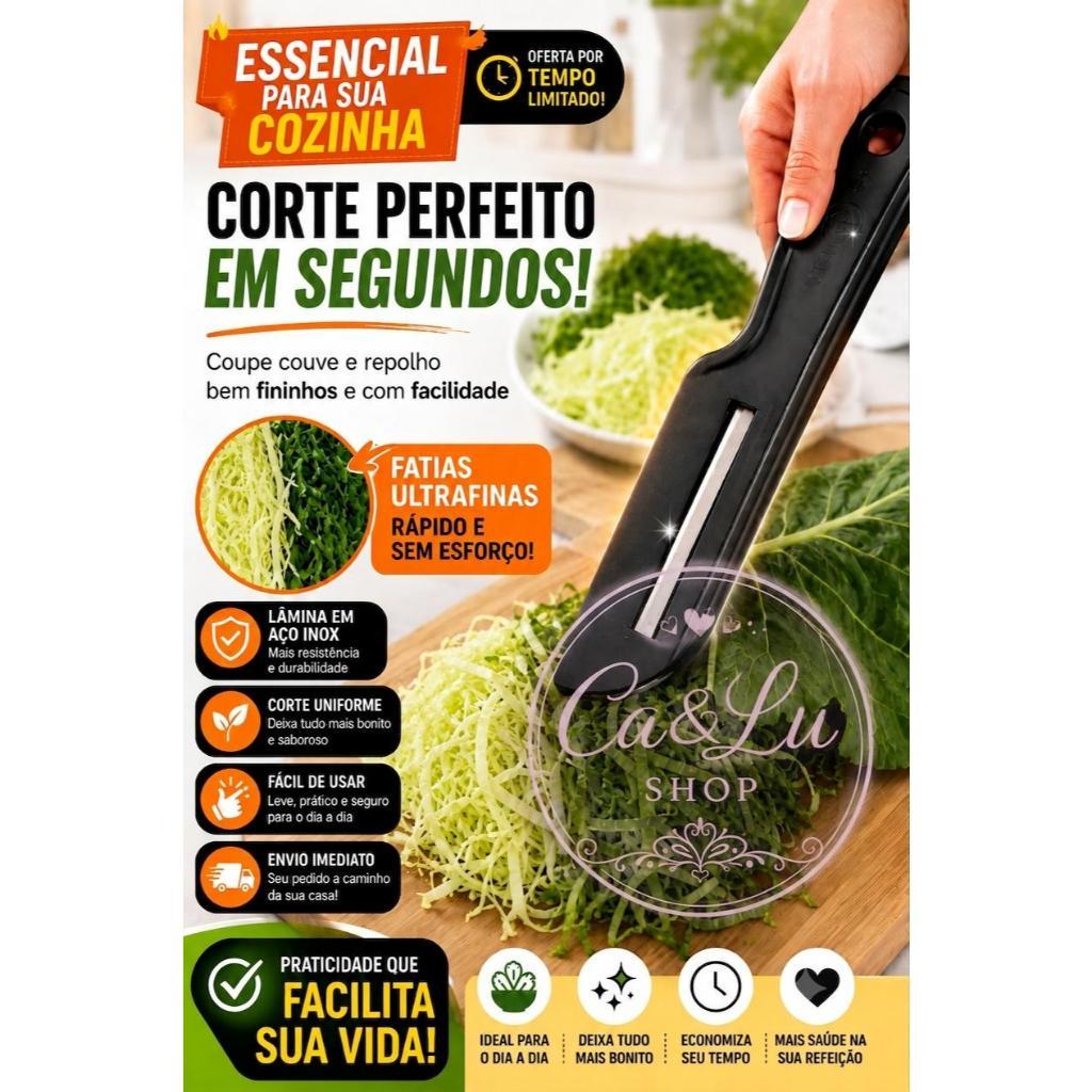 Novo Fatiador de Legumes e Verduras Corta Couve Fina Utensílio domésticos Pelasti PROMOÇÃO Lindo