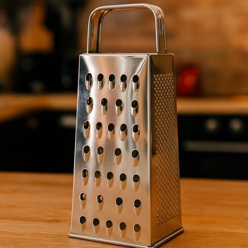 Ralador Inox 4 Faces 21cm Ralador Grosso Fino Fatiador Legumes Queijo Verduras Utensílio Cozinha