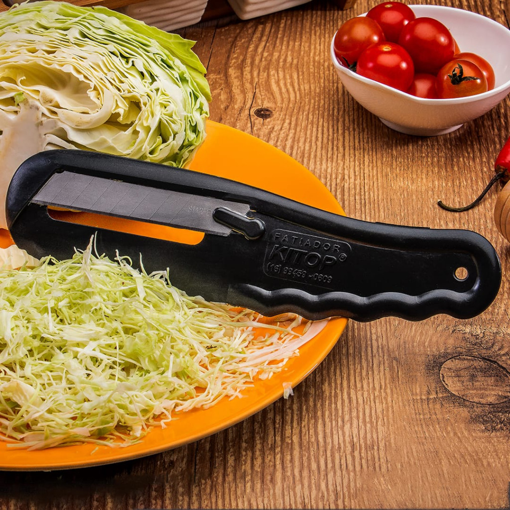 Fatiador De Legumes Kitop Verduras Cortador Corta Tudo Couve Fina Utensílio de Cozinha Pratico