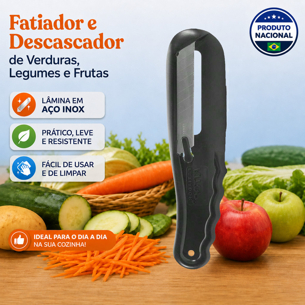 Fatiador fatia fácil corte fino verduras legumes frios utilidade doméstica