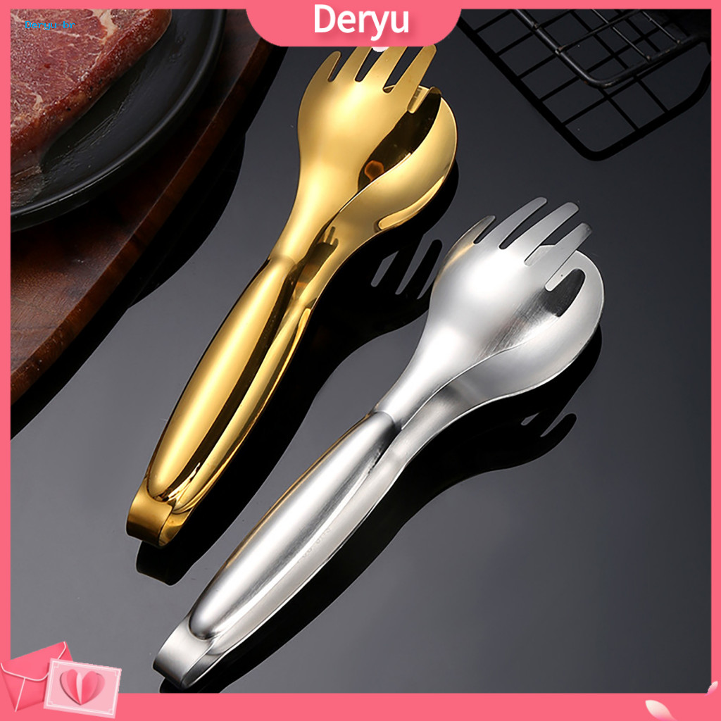 Kitchen Tongs for Buffet Stainless Steel Food 8 Inch Serving Salad Cake Bread Fork for Catering Use – Durable for Home