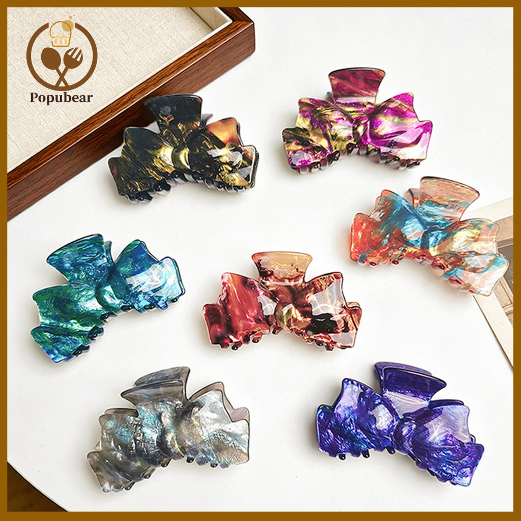 Long-lasting Hair Claw Women’s Bowknot Clip Anti-slip Shark Teeth Comfortable and Durable Accessory for Use Stylish Se