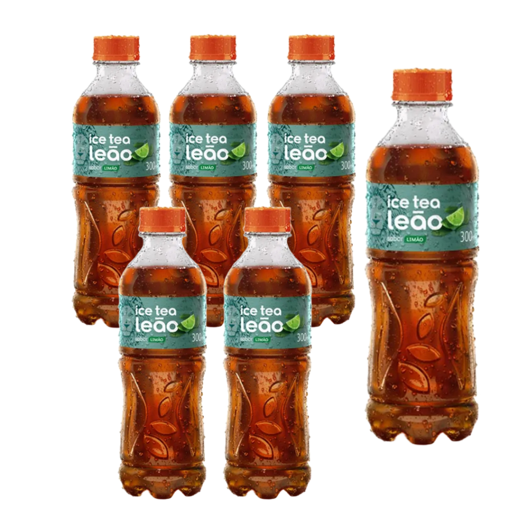Chá Matte Leão Ice Tea Limão 450ml  Kit com 6 Garrafas