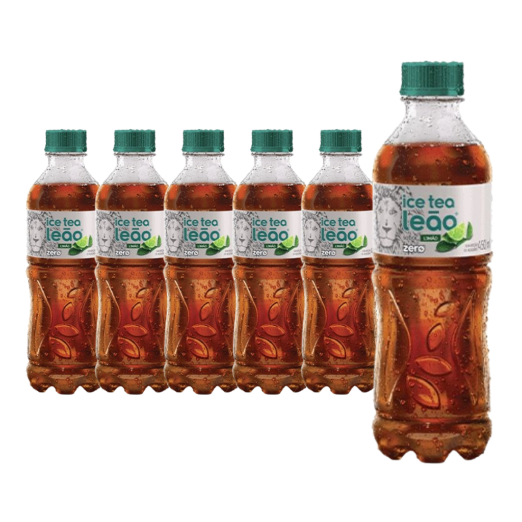 Chá ZERO Matte Leão Ice Tea Limão 450ml - Kit com 6 Garrafas
