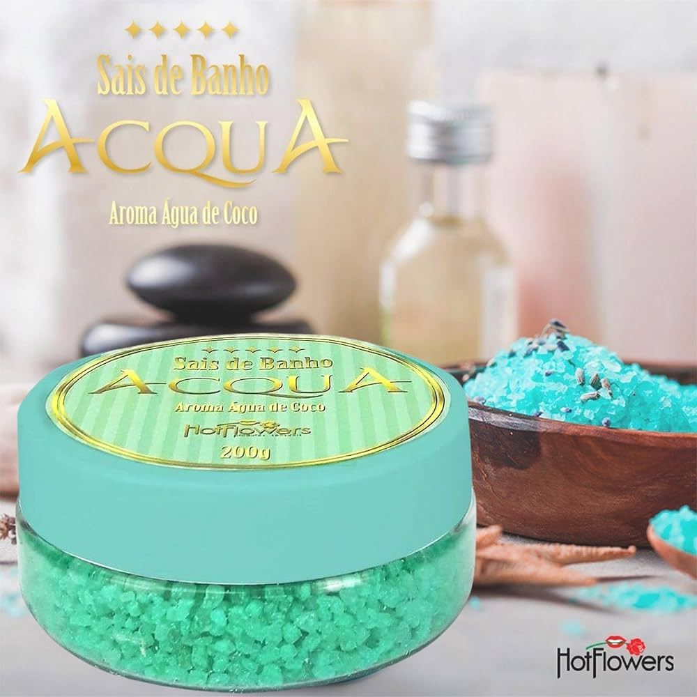 SAIS DE BANHO ACQUA - ÁGUA DE COCO 200G. - HOT FLOWERS