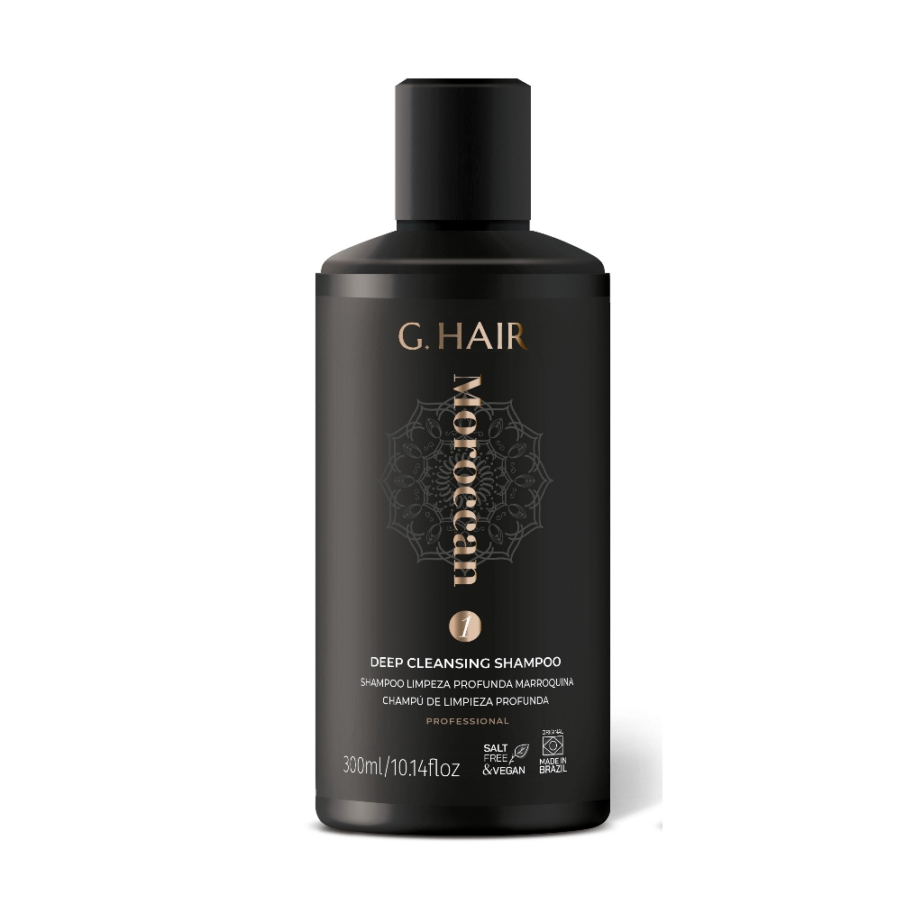 Ghair Inoar Marroquina Shampoo 300ml | Limpeza Profunda Profissional | Sem Sal e Vegano | Para Cabelos Danificados